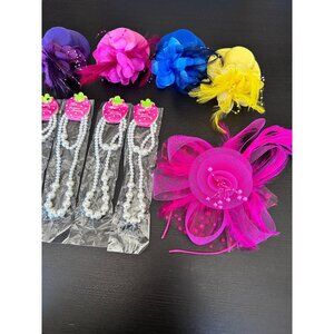 Mini Fascinator Set for Tea Party, Bridal Shower – Includes 4 Hats, Jewelry